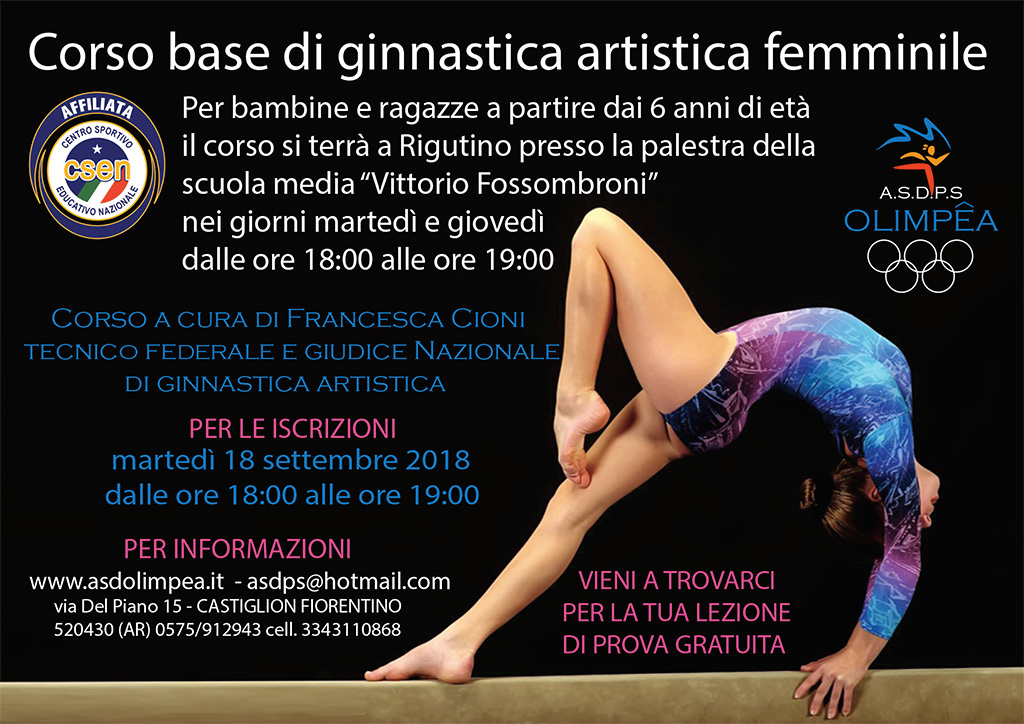 Corsi di ginnastica artistica Olimpea